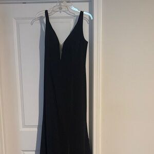 Classic Black V-Neck Women’s Dress
